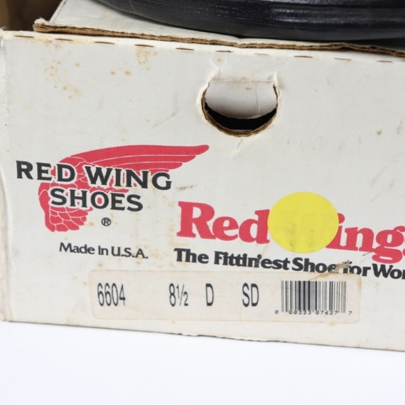 Vintage New Red Wing Shoes Moc Steel Toe Shoes 8.5 main image 7